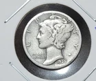 1935 Mercury Dime - 90% Silver US Coin - Fine Details