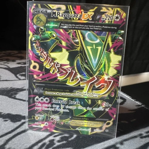 Pokémon TCG M Rayquaza EX Full Art Ultra Rare Card XY Roaring Skies
