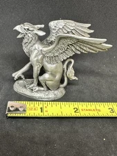 Hudson Fine Pewter 1987 Griffin Gothic Figurine #4202, Rare Collectible, USA 