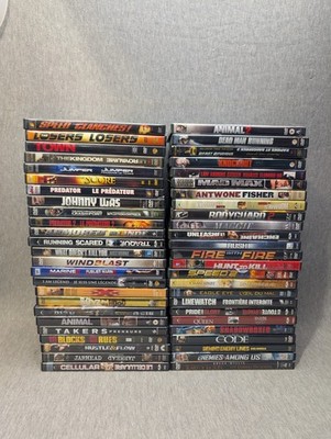 Lot of 50 Action Thriller DVD   Predator 1 & 2, I Am Legend, The Town, Marine 2