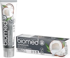 Biomed Super White 97% Natural Whitening Toothpaste vegan, SLES FREE 100g UK