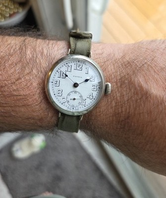 Antique Patria Omega WW1 Trench Watch Mechanical Wind- WORKING