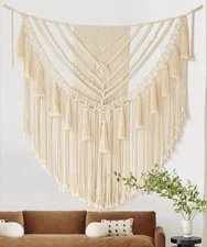 Jakalin Large Macrame Wall Hanging 47 Wx 55 L Macrame Wall Decor Boho Handmade