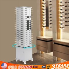 360 Rotating Glasses Storage Display Stand 152p Sunglasses Organizer W/ Wheels