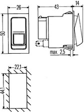 HELLA 6RH 007 832-411 Schalter - Tastbet&auml;tigung/Wippbet&auml;tigung -