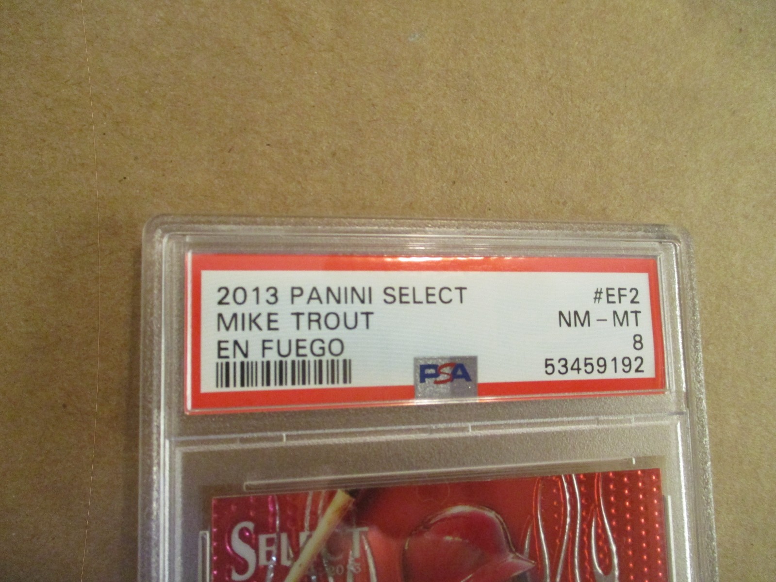 2013 PANINI SELECT MIKE TROUT EN FUEGO #EF2 PSA 8 NM-MT MORE MIKE TROUT LISTED! view 2