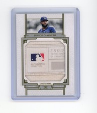 2025 Topps Definitive Junior Caminero Game-Used Jumbo Tag Patch 1/1 Rays