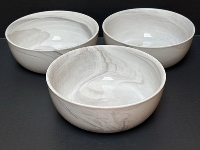 Artisanal Kitchen Supply Coupe Grey Cereal/Soup Bowls 6'' (Set of 3) ~ NICE!!!