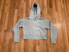 Lululemon Loungeful Cropped Hoodie Women s Size 6 By Measurements Light Green