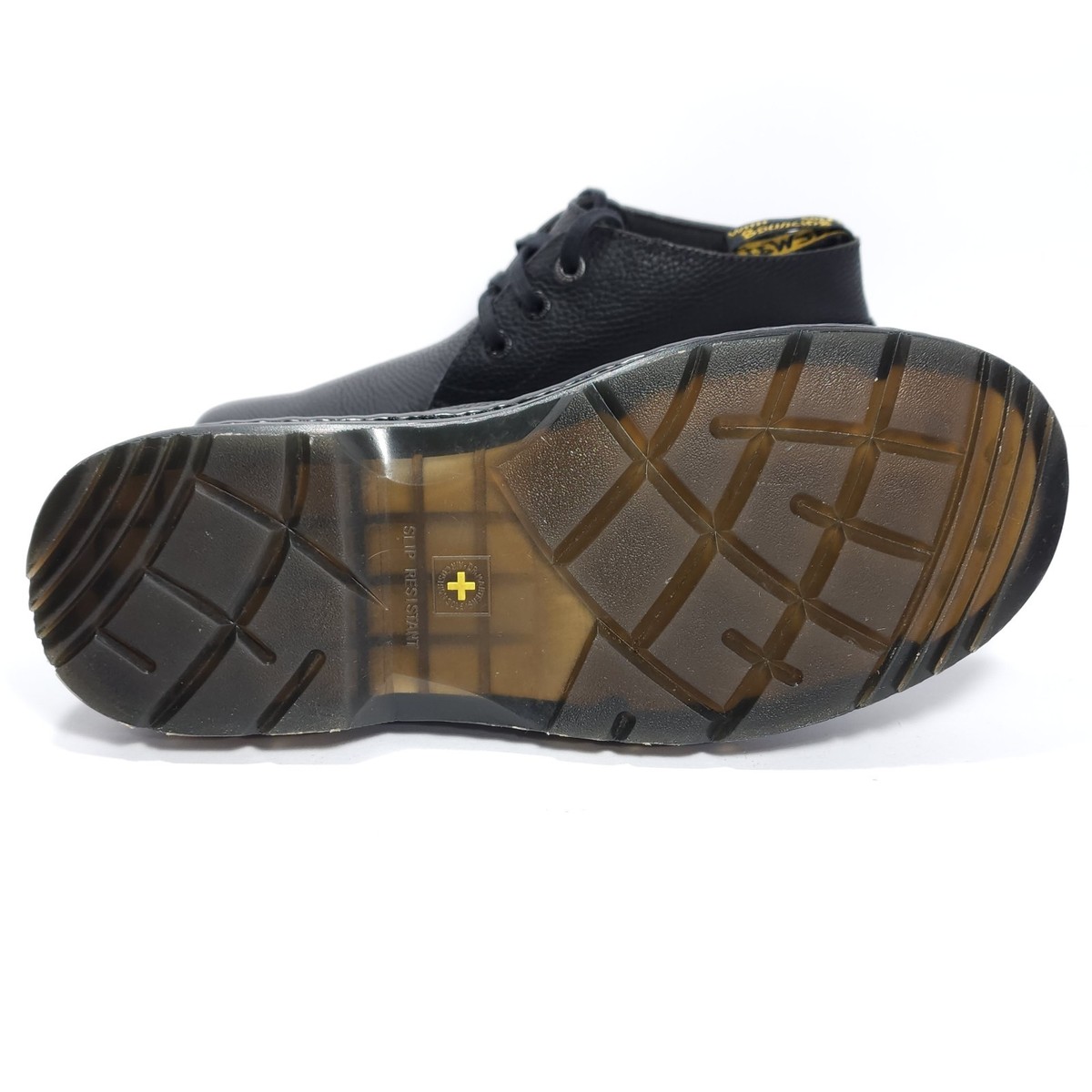 Dr Martens Sussex Bear Track Black Pebbled Leather Slip Resistant Chukka‎ Boots Amazon.com: Dr. Martens Work Sussex Dark Brown Bear Track UK  main image 4