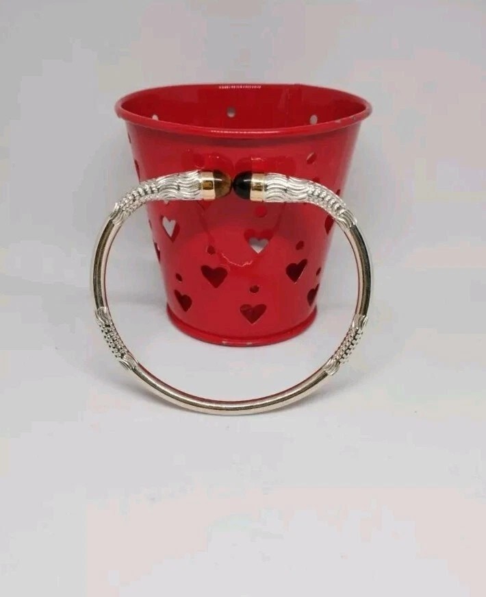 Bracelet vangovango gasy argent or œil de tigre jonc rigide