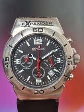 SECTOR EXPANDER 308 CHRONOGRAPH 40mm MEN WATCH RUBBER BANDS WORKING BLACK DIAL