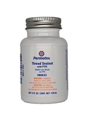 Permatex 80632 Thread Sealant with PTFE 4 oz. White