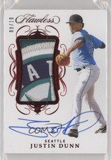 2020 Panini Flawless Rookie Patch Ruby 8/10 Justin Dunn #RPA-JD Patch Auto s3g