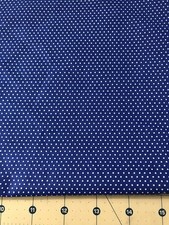 Pin Dot Navy Blue 17 X 44 100 cotton fabric 2588a
