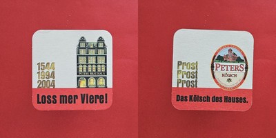 Peter - Loss mer Viere! Brauerei Bierdeckel Bier