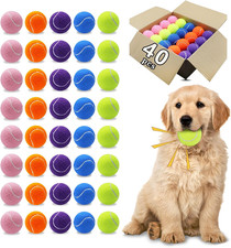 Dog Tennis Balls, 40 Pack 2.5 Inch Squeaky Tennis Balls