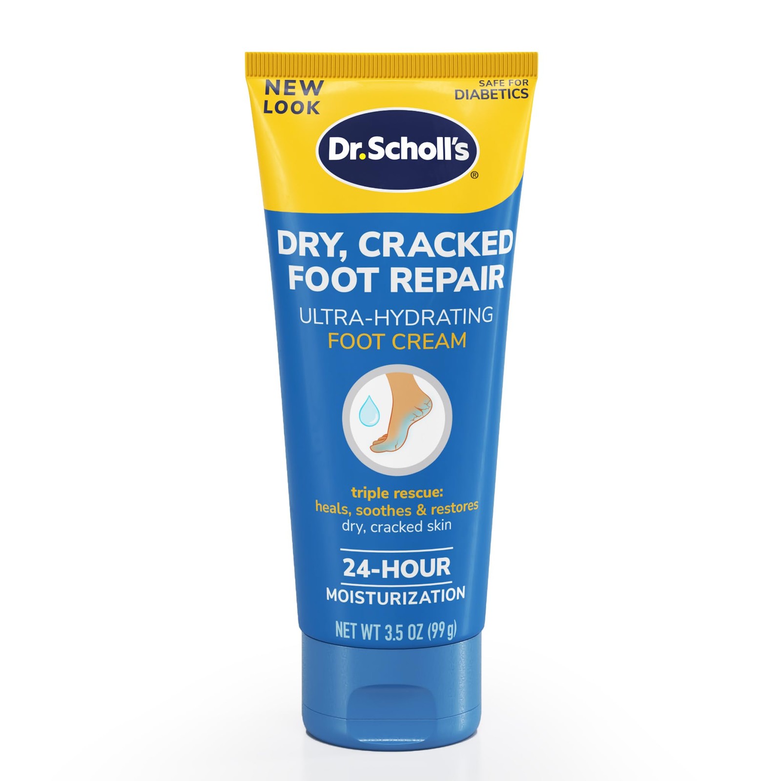 Crema de pies ultrahidratante con 25% de urea para pies secos y agrietados, 3,5 oz