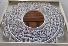 Broyhill Carved Wood Medallion Mirror NWT