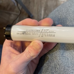 F15t8 Bulb Black End Caps Rare Sylvania 1945