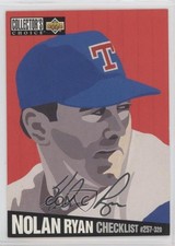 1994 Collector's Choice Silver Foil Signature Nolan Ryan Checklist #320 HOF 0m4x
