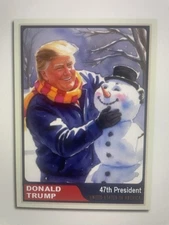 Donald Trump 2024 “47“ Custom ACEO Christmas Snowman