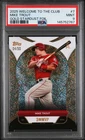MIKE TROUT /50 Gold Stardust 2025 Topps Welcome to the Club 3xMVP #9 ~ PSA 9