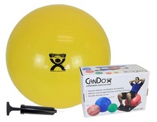 Inflatable Exercise Ball Set 18" Fitness Ball with Pump Yellow Color
