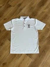 FJ footjoy polo Shirt Mens medium white old course st andrews open
