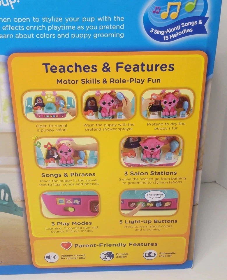 VTech Glam And Go Puppy Salon And Carrier With Grooming Tools Lights & Sounds - Image 4 of 4