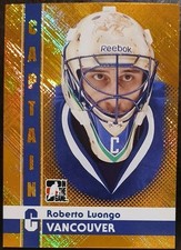 2011 - 2012 ITG Roberto Luongo Captain C Gold /50 #71 Hockey Card