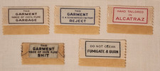 Vintage Unused Funny Clothing Labels - Set Of...