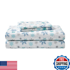 Eddie Bauer Flannel Sheets Queen Anti-Pilling Wrinkle Resistant Cotton Soft Toss