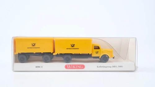 Wiking H0 055001 MB L 5000 tren de remolque de maletas Deutsche Bundespost | Condition: Gebraucht