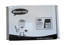 Show-me Whiteboard Plain White Non Magnetic A4 Lapboard Pack of 10