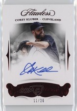 2018 Panini Flawless Signatures Ruby 11/20 Corey Kluber #FS-CK Auto 6fs