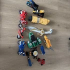 Power Rangers Vintage Megazord Toy Lot Bikes, Parts Tiger Sword Saba
