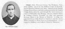 Rev William Cooper of the Presbytery, Felixstowe - Antique Print 1912