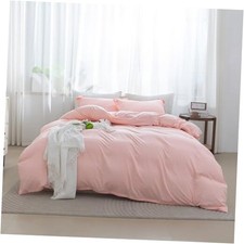 Duvet Cover Size - Soft Brushed Microfiber, 3 Pieces, 1 Duvet Cover Full Pink