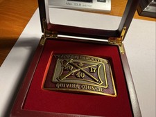 Quivira Council Boy Scout 2017 Trappers Rendezvous Belt Buckle In Case