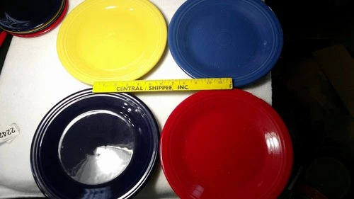 FIESTAWARE set of 4 NEW Mixed Colors 10 1/2" DINNER PLATES