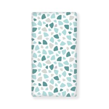 Abstract Colorful Fitted Crib Sheet Green Grey Fits Standard 52x28x8 in
