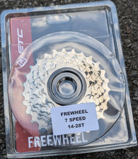 Image of ETC 7 Speed Freewheel 14-28T Steel Silver Universal Bicycle Part