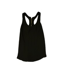 Express Black Sleeveless V-Neck Camisole w/ Front Zipper Accent Size S