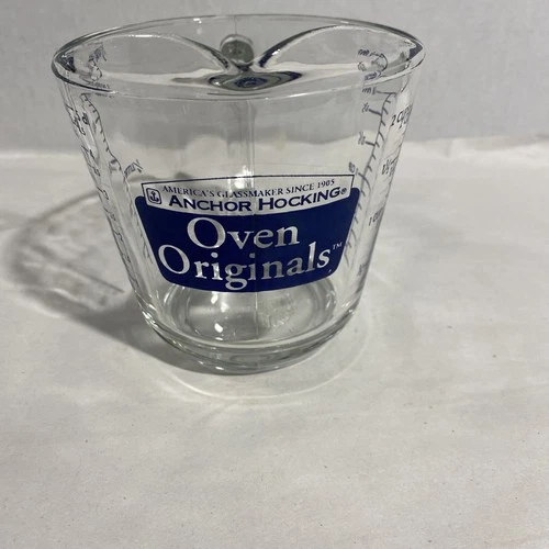Vintage Anchor Hocking Oven ORIGNAL #498 16 oz./ 2 Cup Measuring Cup USA GLASS