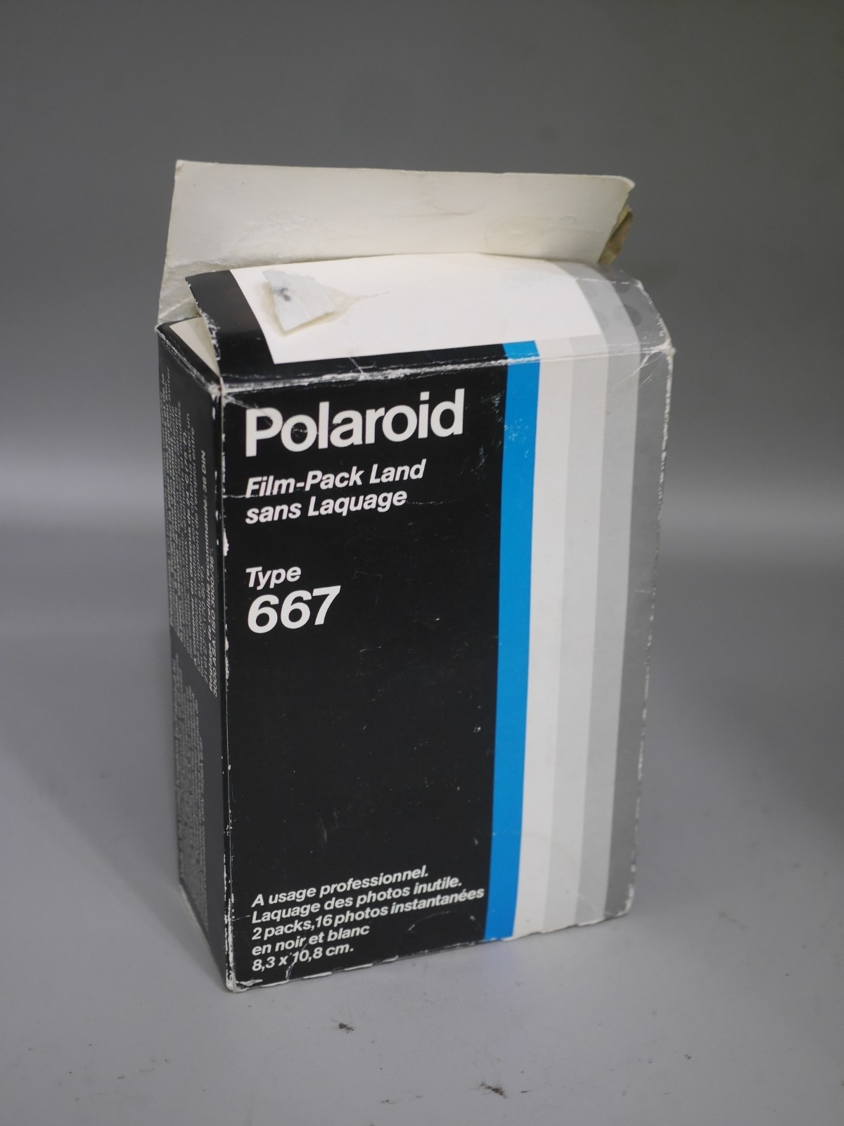 Polaroid Type 667 Coaterless 2 Pack Land Film B&W 8,3 x 10,8cm NEW OLD STOCK