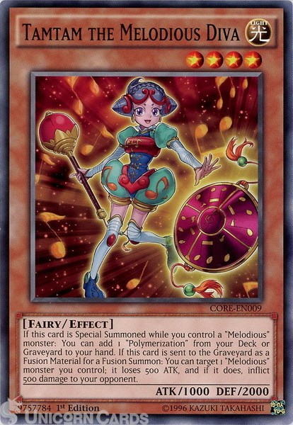 CORE-EN009 Tamtam the Melodious Diva Common 1st Edition Mint Yu-Gi-Oh! Card