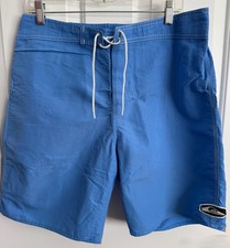 Quiksilver Board Shorts Men 34 Blue 7.5" Inseam Pocket Unlined Swim Trunks