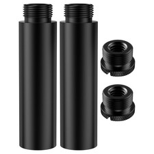InnoGear Mic Stand Extension Tube, 2 Pieces 5/8" Thread Microphone Black