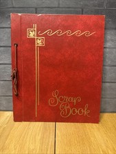 Vintage Scrapbook And Photo Album Red  Gold Embossed